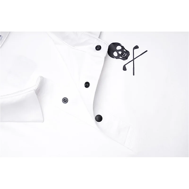 New golf shirts mens White short sleeve T-shirt Spring summer Outdoor leisure quick drying breathable Golf Polo Shirt