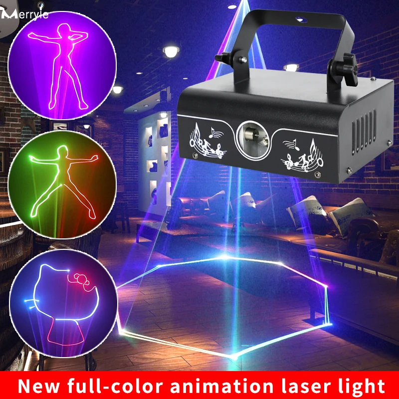 New Voice Sound Control Stage Light DMX Signal Disco DJ Party Light for KTV Bar 30W Projector Strobe Laser Lights for Holiday