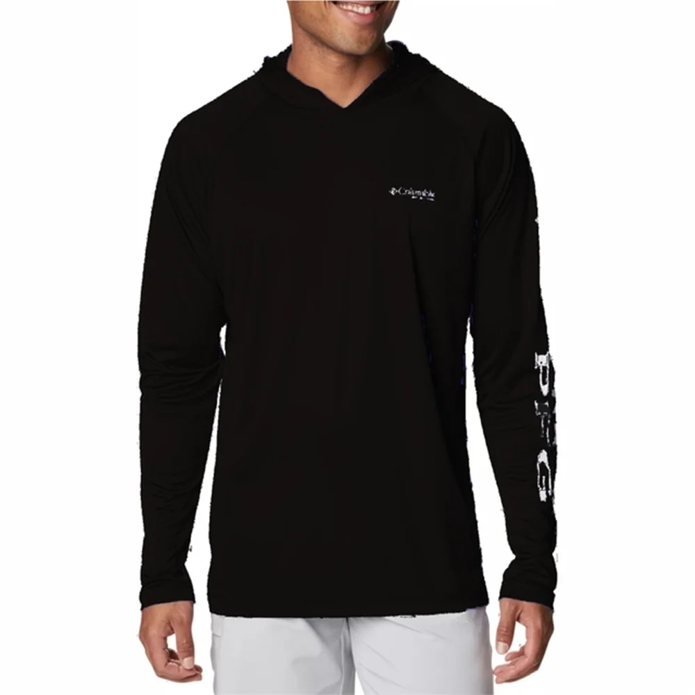 Men's Fishing Hoodie Shirts Summer Long Sleeve Sun Protection Fishing Clothing Camisa De Pesca Performance Lightweight Jerseys