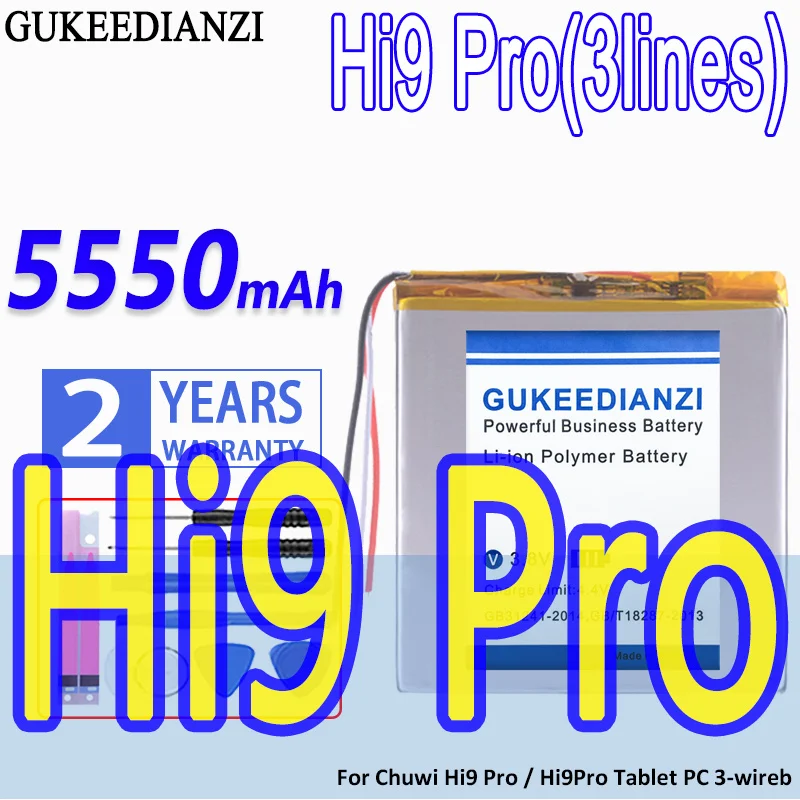 

High Capacity GUKEEDIANZI Battery Hi9 Pro（3line）5550mAh For Chuwi Hi9 Pro / Hi9Pro Tablet PC 3-wire