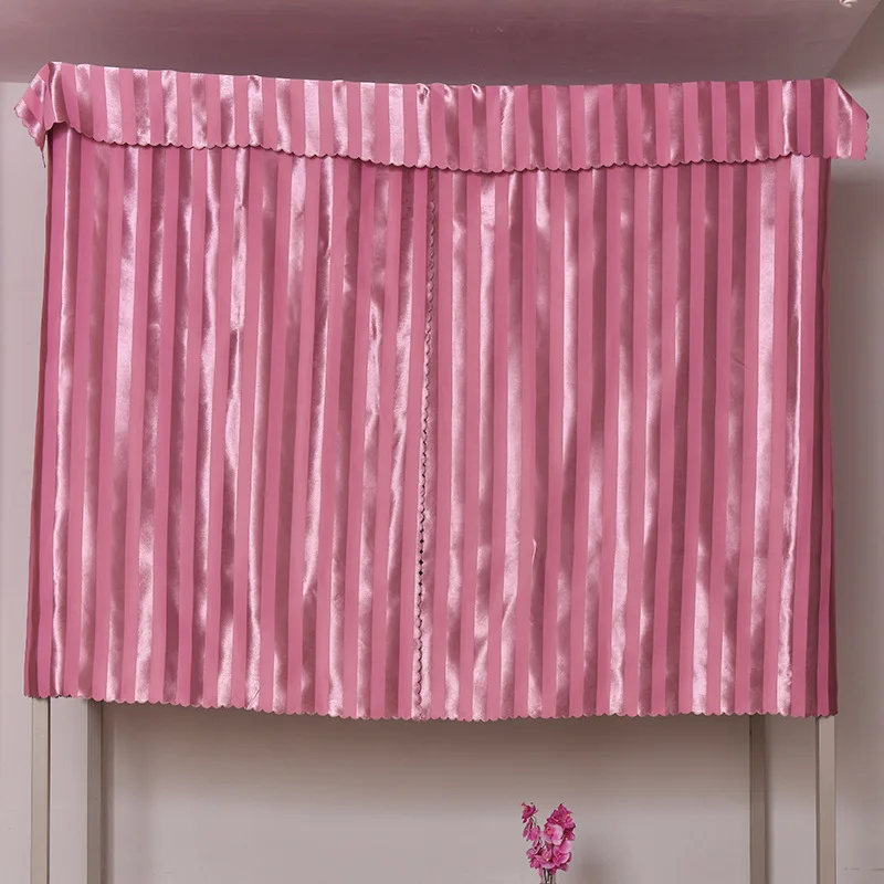 Имитация шелка полосатая занавеска для кровати Пыленепроницаемая верхняя и