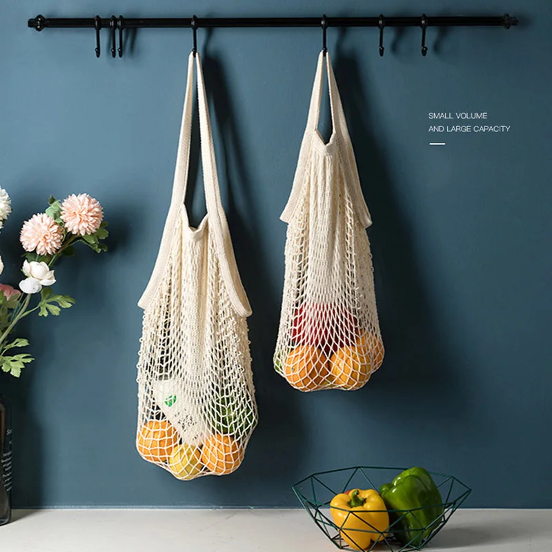 Сумка для хранения на кухне сетка фруктов и овощей подвесная вместительная
