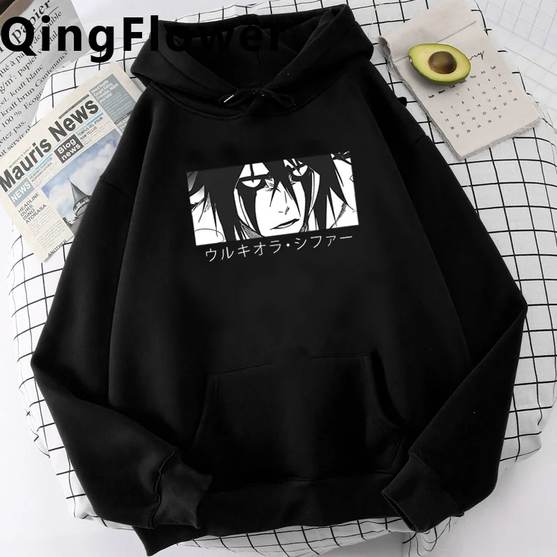 

Bleach hoodies male grunge Ulzzang men pullover grunge printed