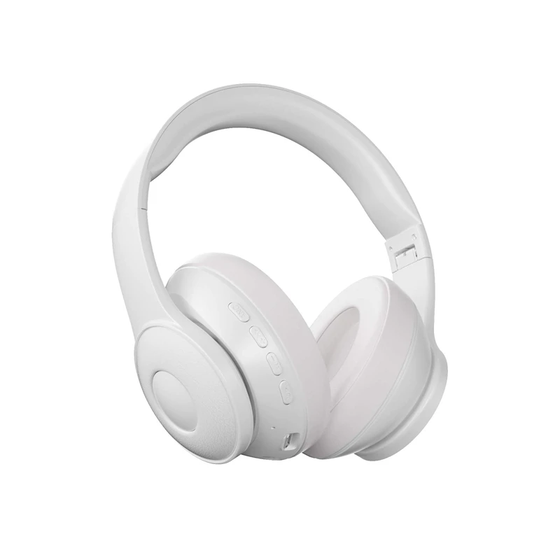 

1Set Active Noise Cancelling Wireless Headphones Bluetooth 5.3 BASS Stereo Headset ABS White