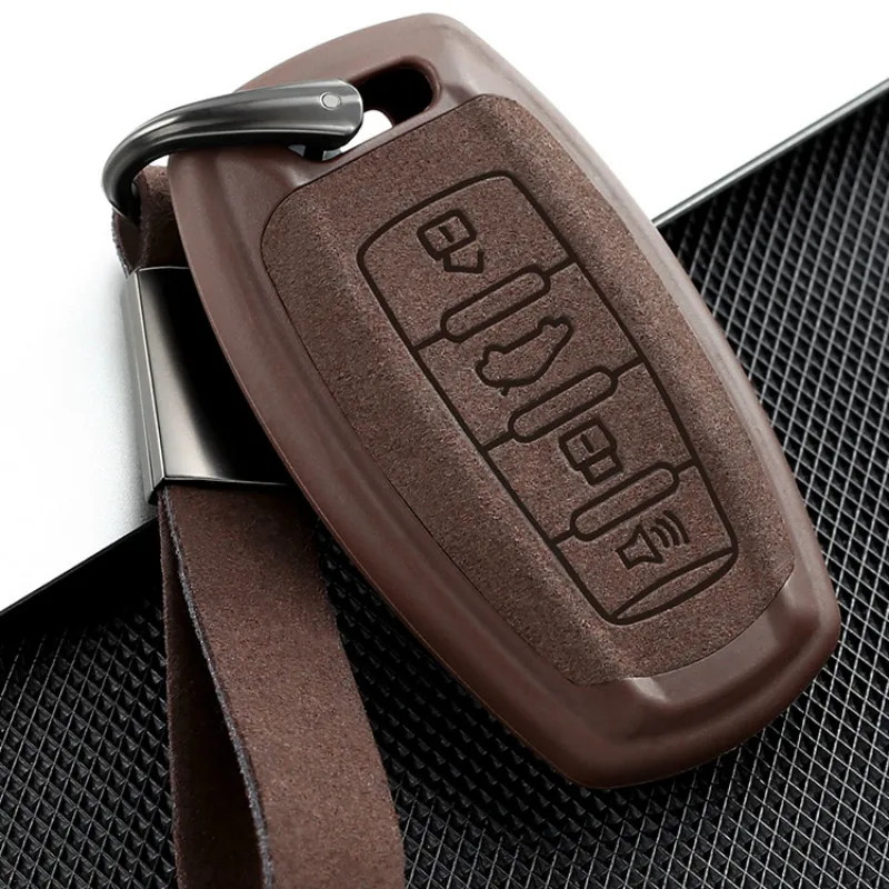 

Leather TPU Car Key for Great Wall Haval Coupe H7 H8 H9 GMW H6 Samrt Cover Color Stripe Remote Fob Shell Case Keychain