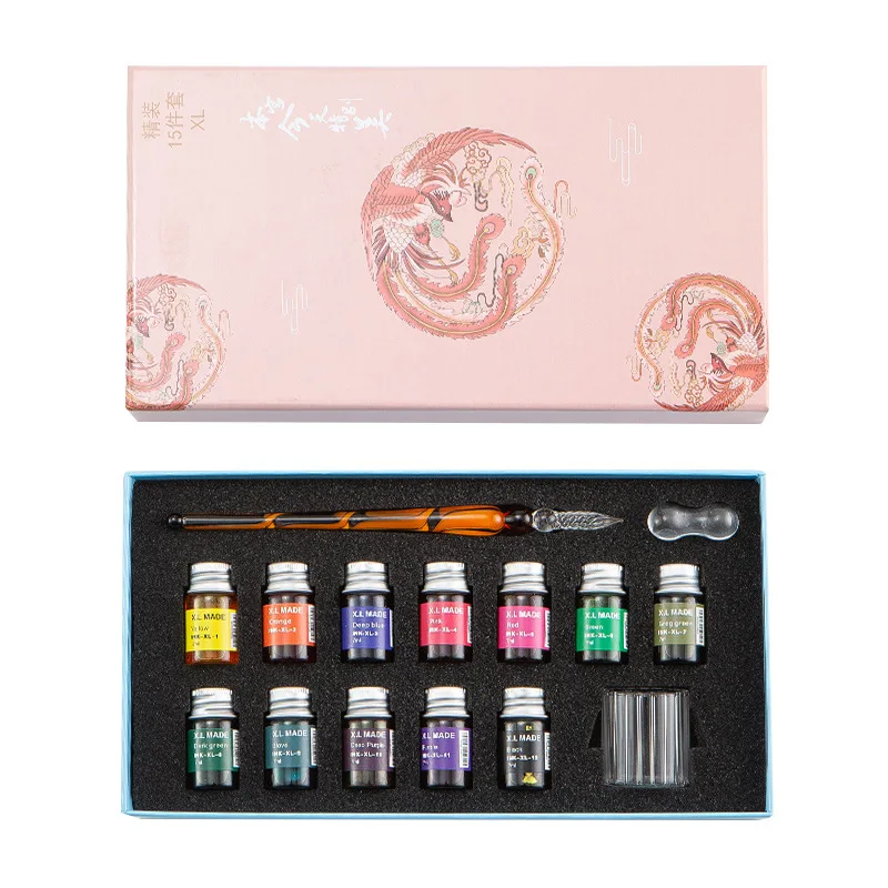 

13/15 шт., перьевая ручка с кристаллами, 12 цветов