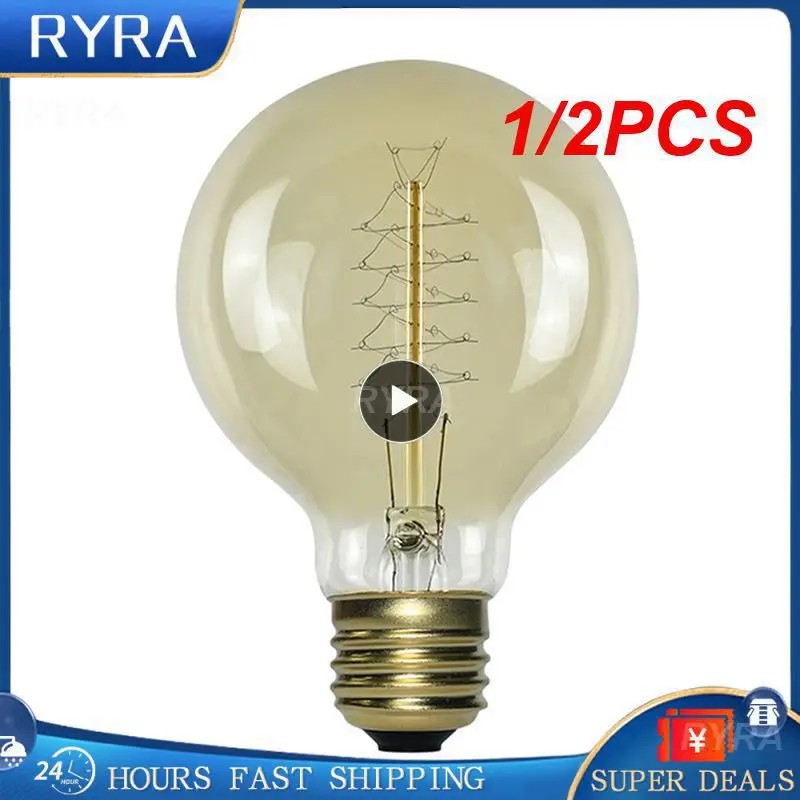 

1/2 шт., спиральная лампа Эдисона