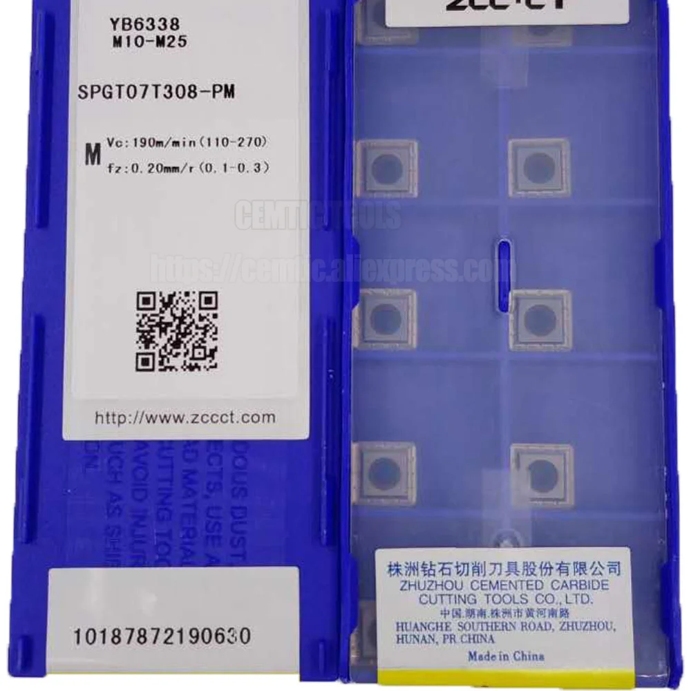 

ZCC вставки из цементированного карбида YBG205 SPGT07T308-PM YBG212 сменный ZTD подходит для сверлильного станка YB6338