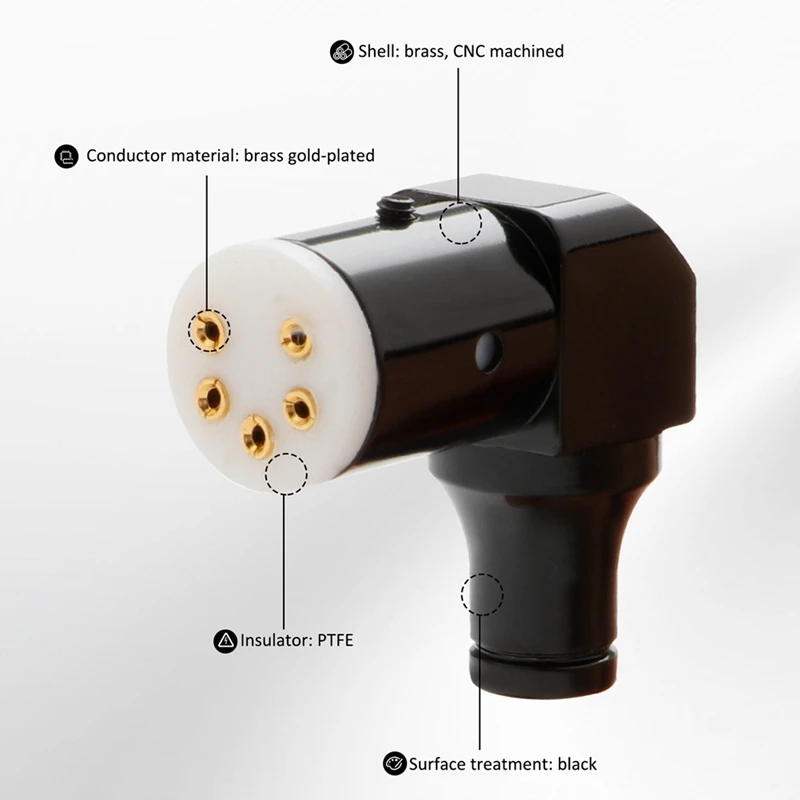 Hifi Vinyl LP Phono 5Pin DIN-штекер 90 градусов сиденье гнездо DIN для AMP Audio Tonearm Line сигнальный