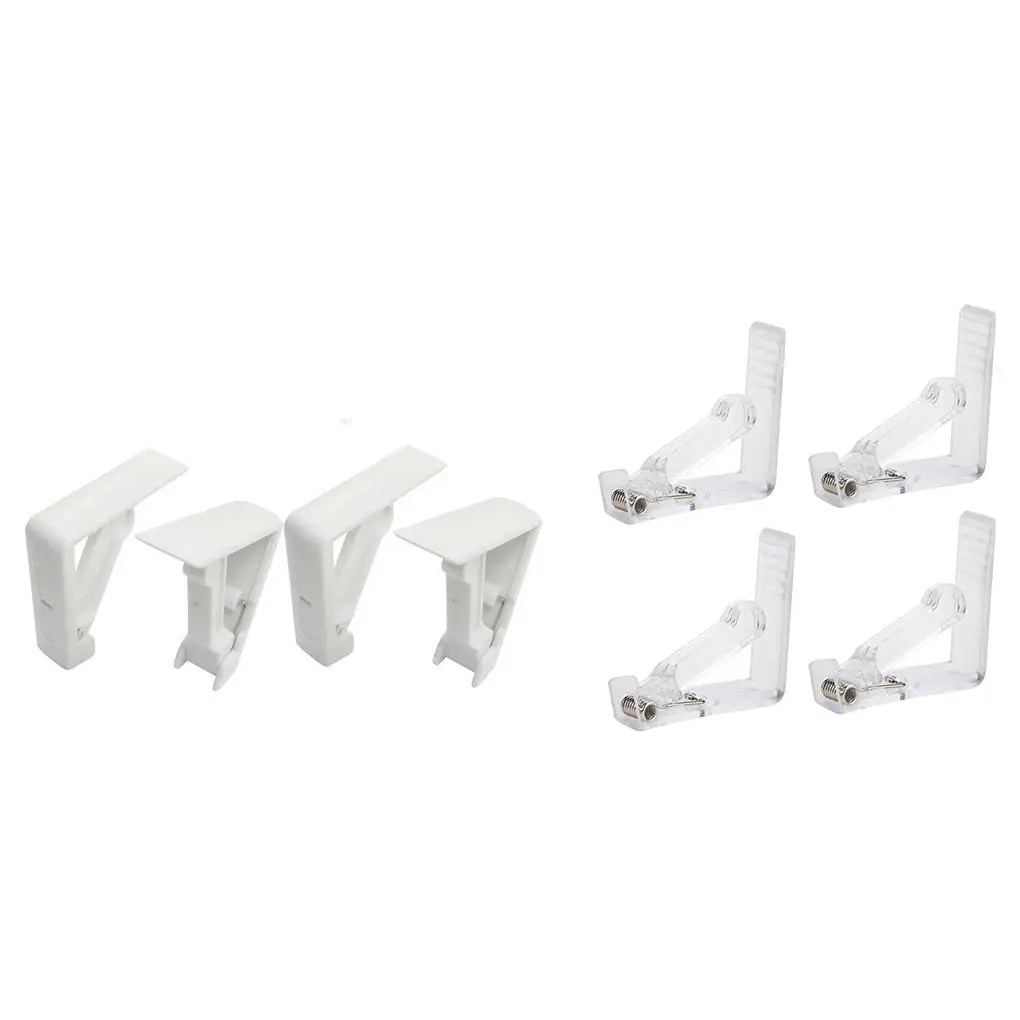 

4 шт. Подпружиненные зажимы для скатерти, пластиковый держатель для столовой, кухни, крышки стола, Регулируемая рукоятка, 5,5 см