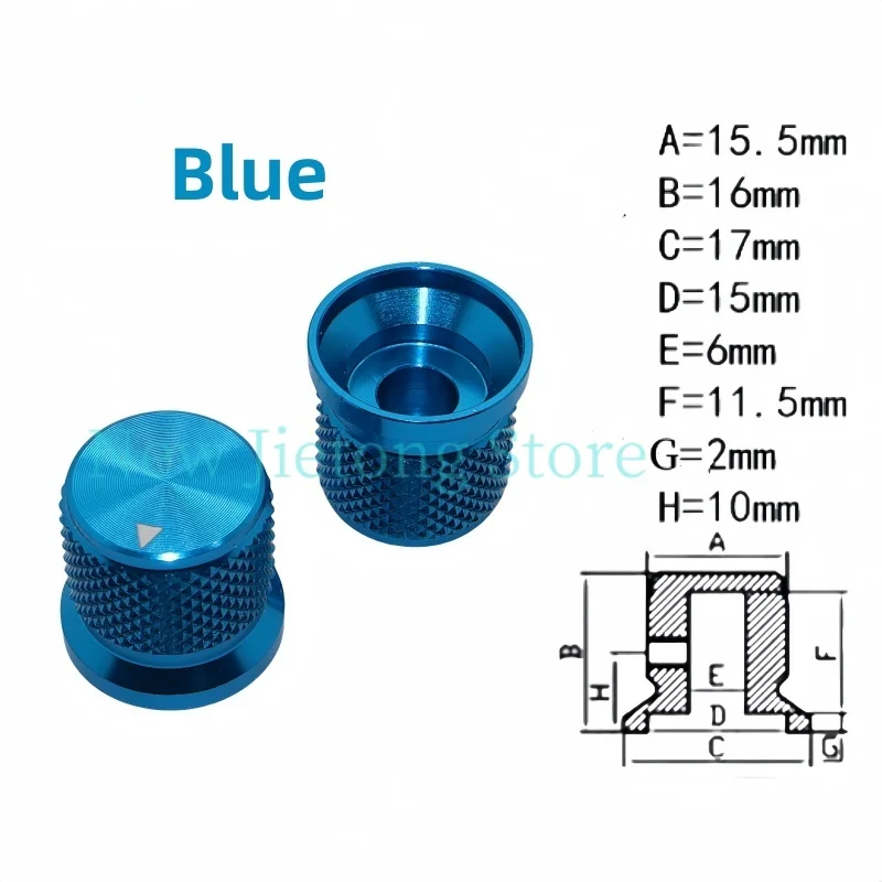 1 шт. 17x16 мм потенциометр из алюминиевого сплава крышка управления громкость
