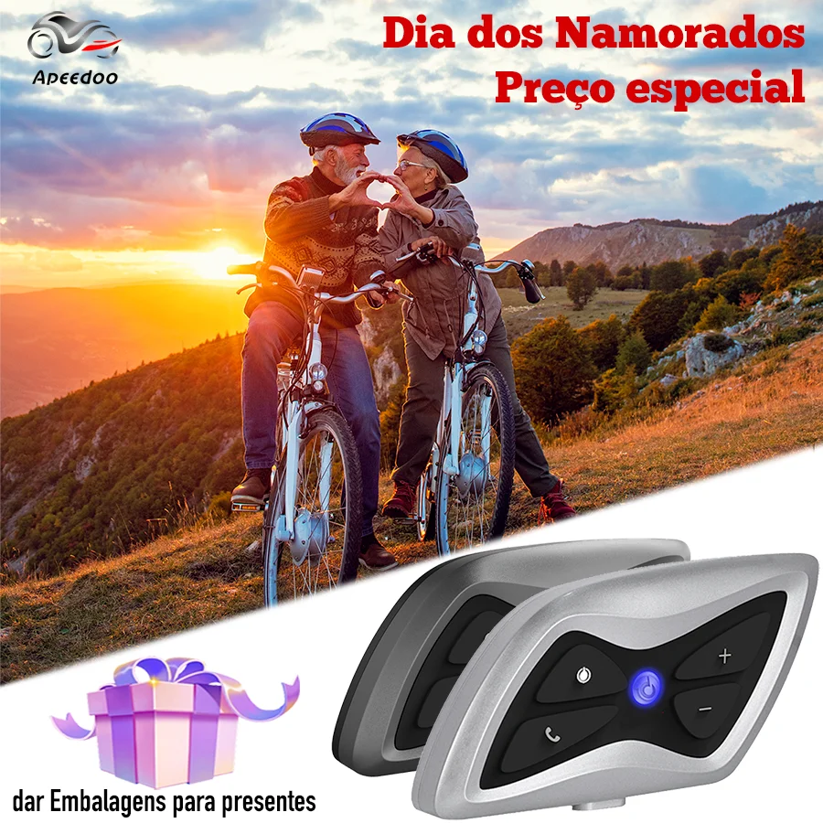 Популярный товар для любителей мультфильмов Apeedoo Motocicleta Bluetooth 1500 м с защитой класса IP67 водонепроницаемый FM GPS музыкальный радиоприемник T6Plus