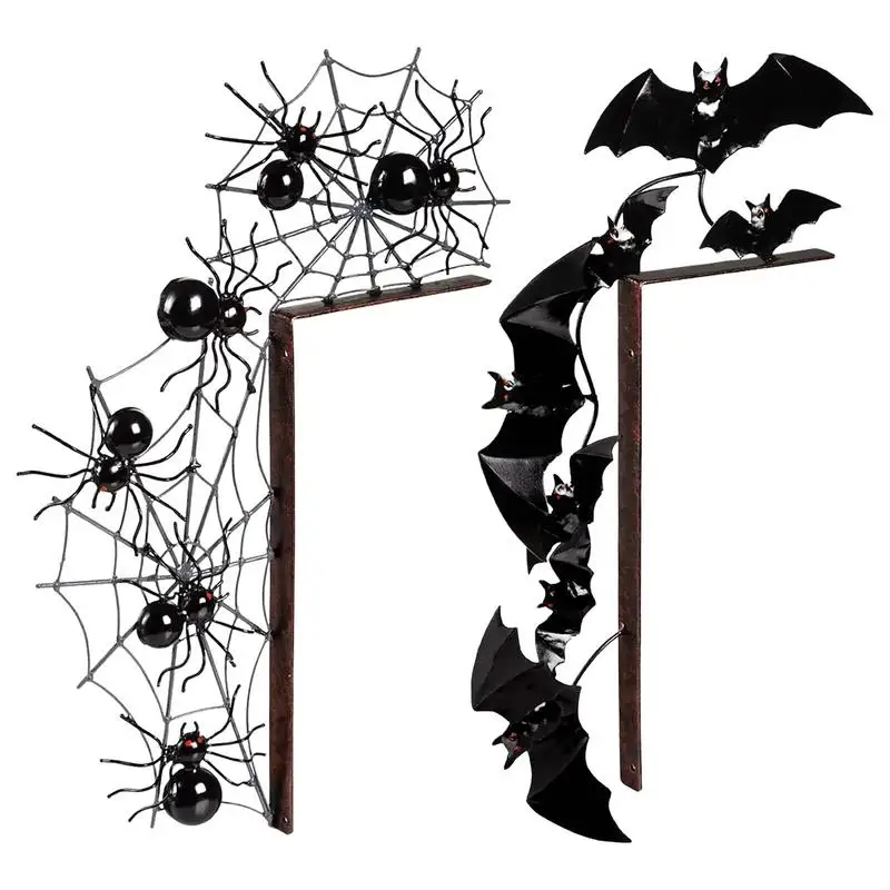 

Дверь на Хэллоуин, искусственная паутина, дверь летучая мышь, угловой знак, креативная паутина, летучая мышь, прямоугольный орнамент для балкона, домашнего патио