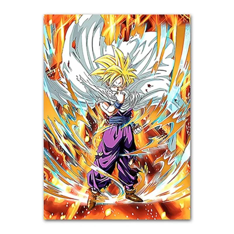 Аниме-постер Драконий жемчуг на холсте Аниме Супер Вегета солнце Гоку висячая