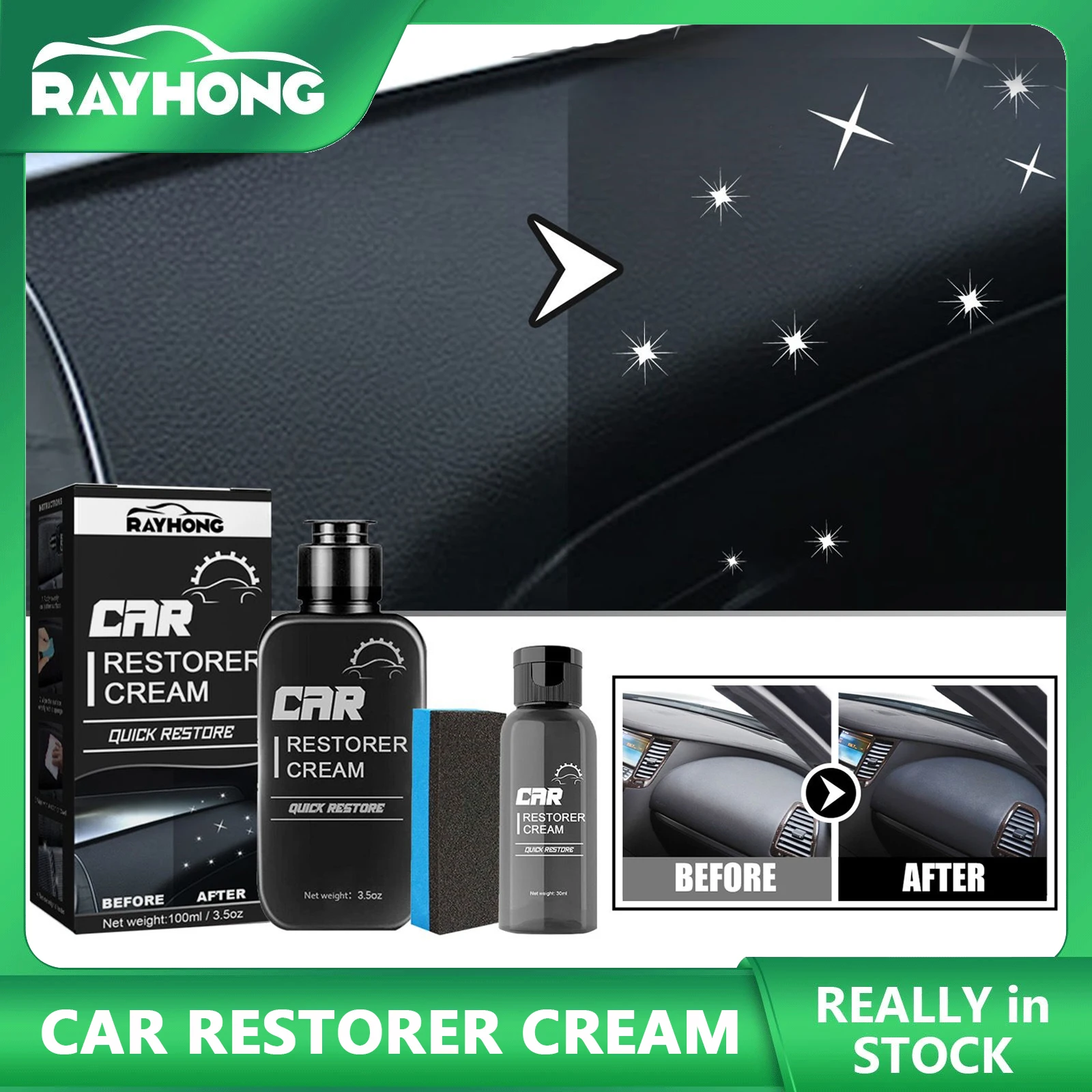 

Car Restorer Cream Automotive Interior Leather and Plastic Surface Refurbishment Car Products Accessories Care Car Repair Tool