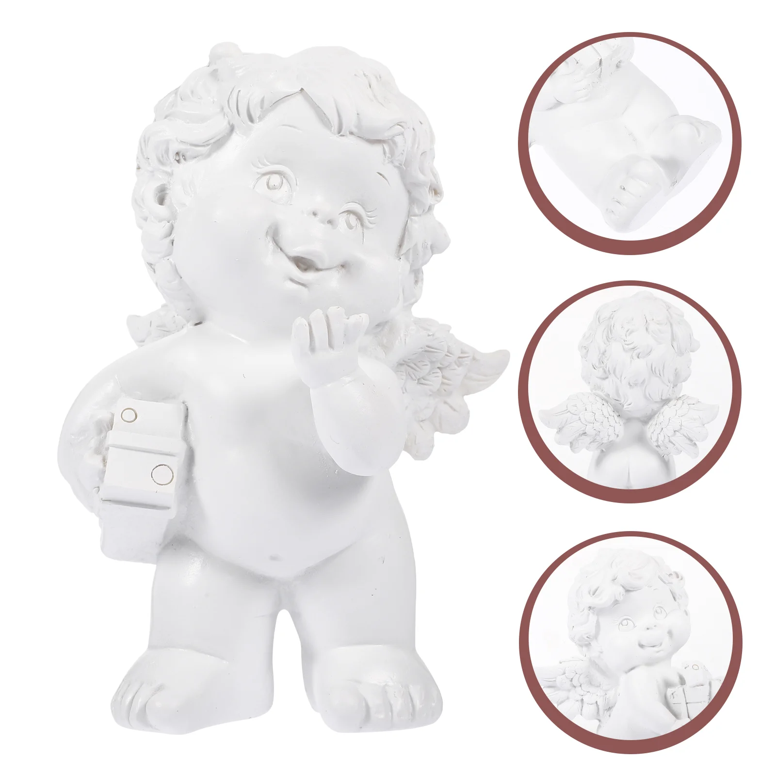 

Angel Statue Figurine Resin Garden Baby Sculpture Cherub Praying Ornament Wings Fairy Guardian Figurines Wedding Wing Cherubs