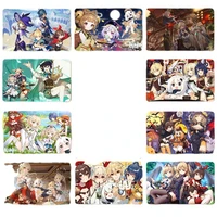 10 anime stickers genshin game barbara krika around crystal card stickers bus subway bank card collection card toy sticker pack
