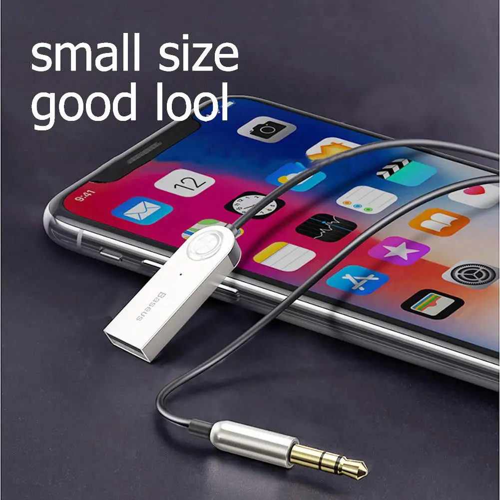 Адаптер Aux Baseus внешний адаптер для автомобиля разъем 3 5 мм Bluetooth-совместим с 0 4 2