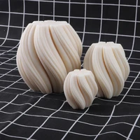3d geometric rotating waves silicone candle mold diy art abstract columnar candle soap making resin mould gifts craft home decor