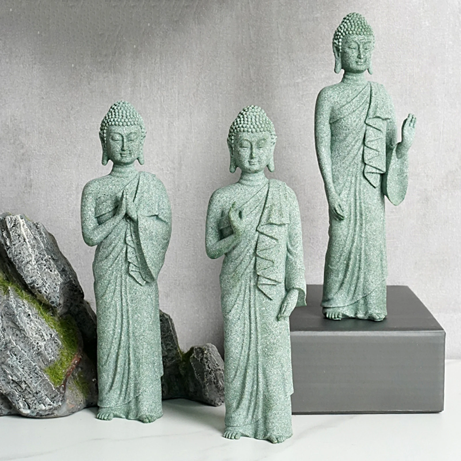 

Creative Stone Buddha Statue Crafts Garden Landscaping Ornaments Durable And Weather-Resistant Zen Home New Chinese Decorations