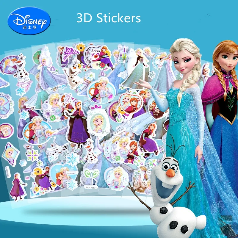 Disney Frozen Princess toy stickers little pony 3D Stickers for kids Cute Cartoon Children's reward girls boy gifts |