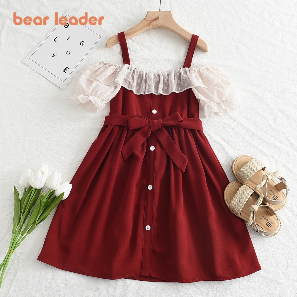 Летнее платье для девочек с открытыми плечами