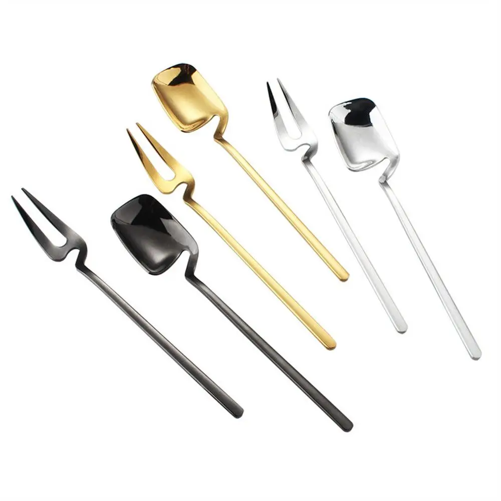 

Creative Fruit Forks Coffee Stirring Spoon Teaspoon Ice Cream Spoons Coffee Spoon Stainless Steel Wall Hanging