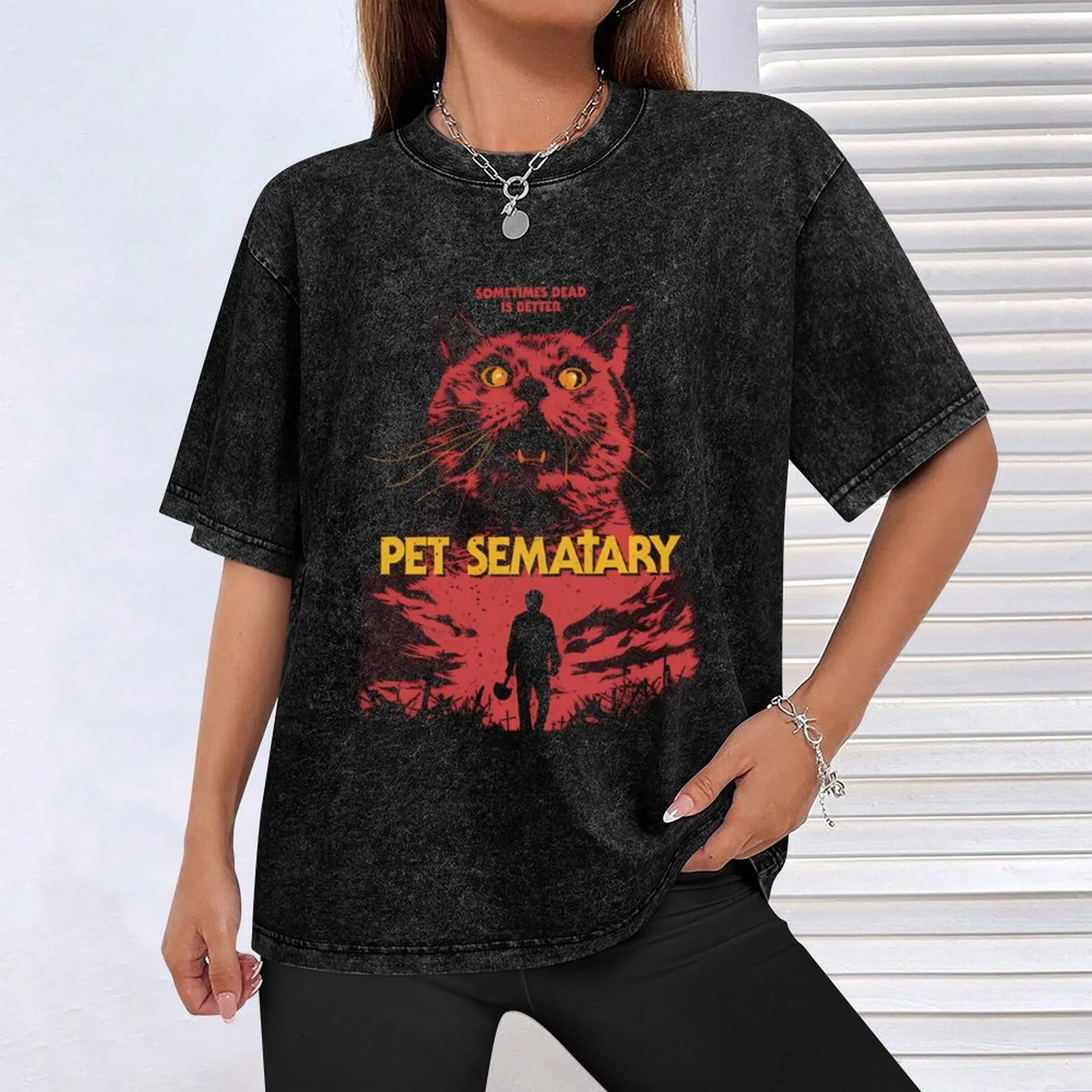 80S Pet Sematary Футболка Футболки мужские дизайнерские рубашки для тренировок