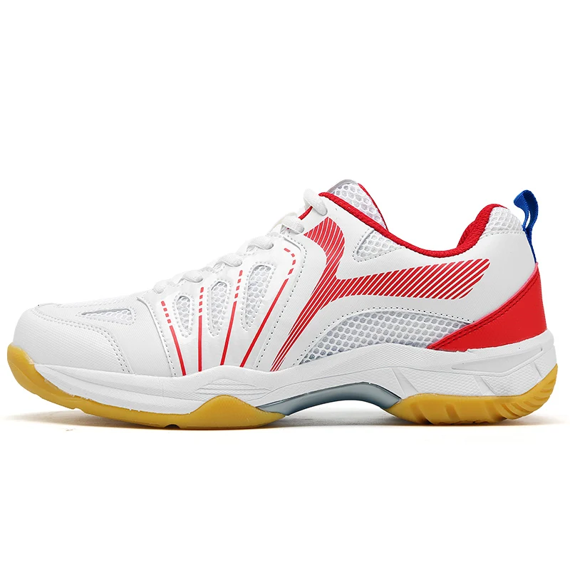 Badminton Shoes Men Women Mesh Breathable Male Gym Training Volleyball Sneakers Red Blue Women Professional Tennis Shoes Trainer