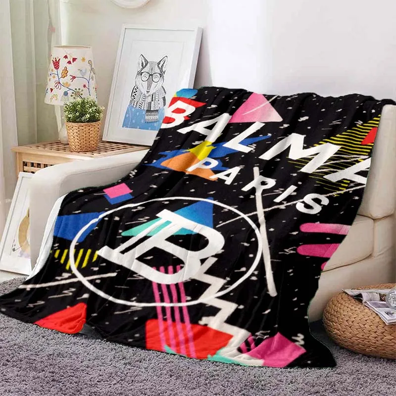 

Одеяло с принтом логотипа BM, теплое Фланелевое мягкое удобное одеяло, домашнее дорожное одеяло, подкладки для кровати, подарок на день рождения