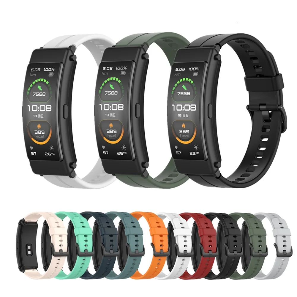 

Ремешок силиконовый для Huawei Talkband B6 B3, сменный Браслет для наручных часов Huawei Band B5 Correa, 16 мм