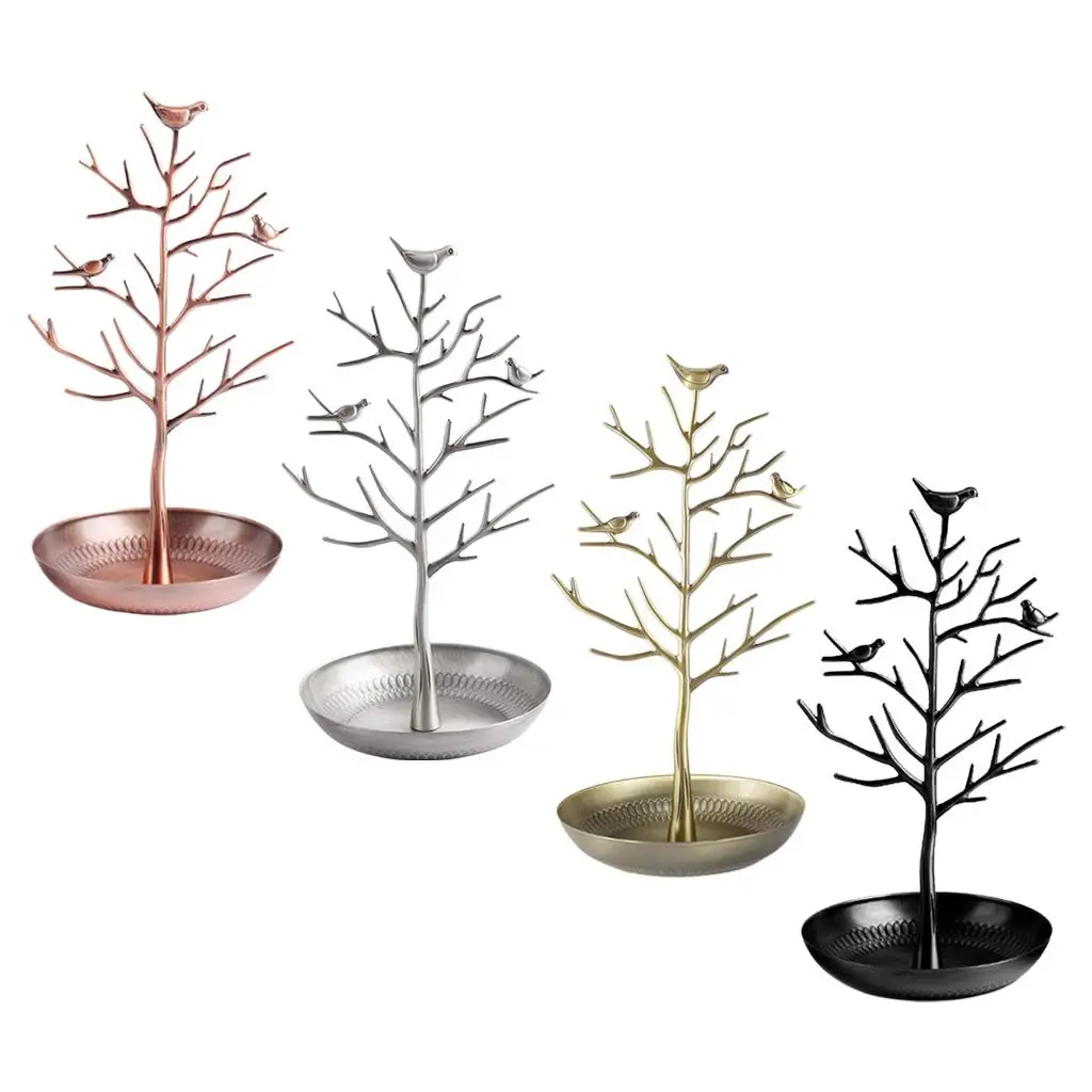 

Jewelry Bird Tree Stand Organizer Ring Earring Hanging Holder Rack Tower