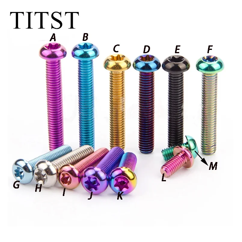 TITST Титановые болты M5 M6 ISO7380 с полукруглой головкой Torx (10 шт.)