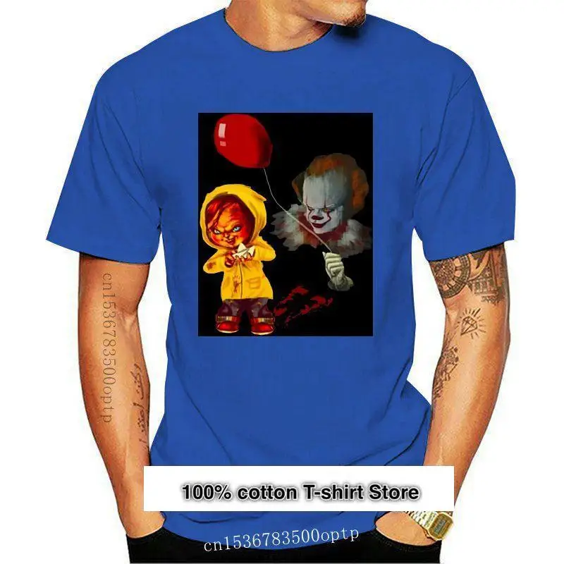 

Camiseta de Halloween para hombre, prenda de vestir, de It Stephen King, y Chucky Pennywise, talla S-3Xl, venta al por mayor
