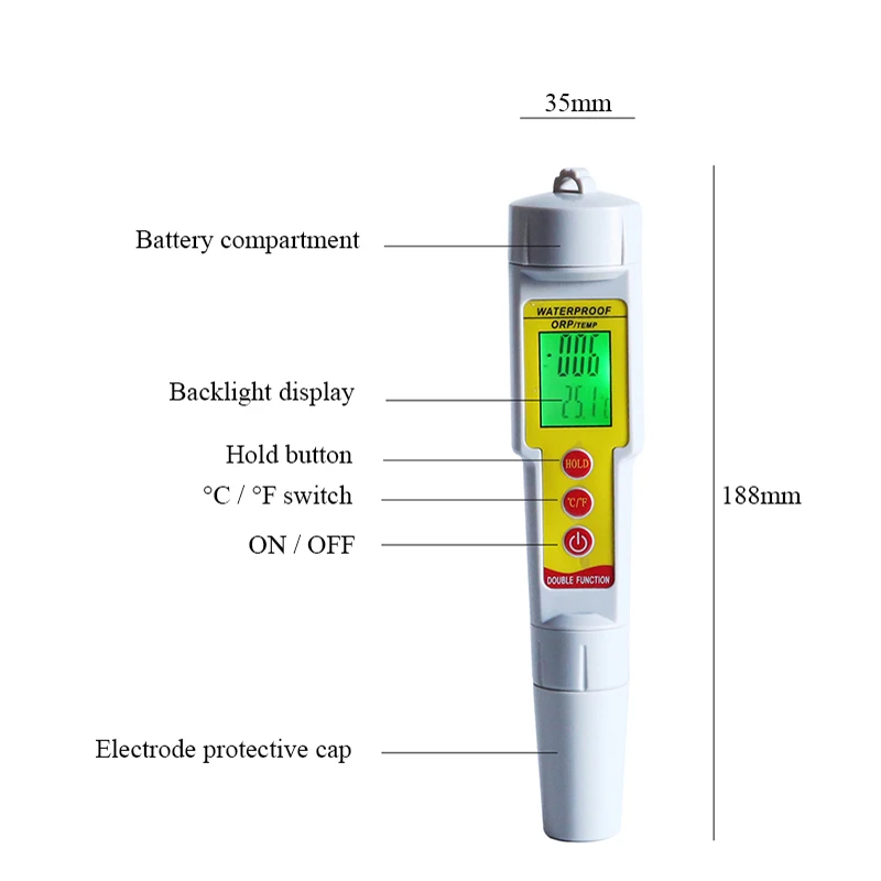 

Facial newest portable tester Waterproof orp/ temp /ph meter