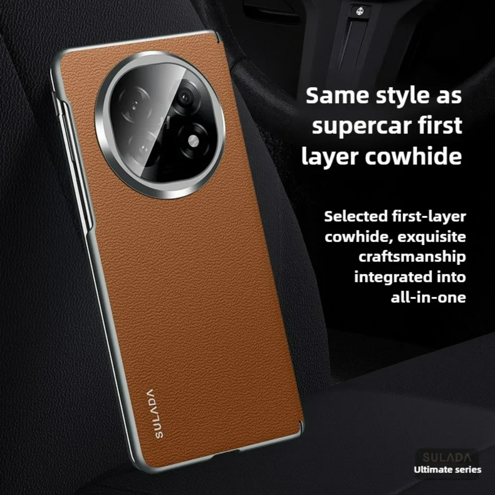 Матовый кожаный чехол для OPPO Find N5 Magsafe складной шарнир встроенный магнитный