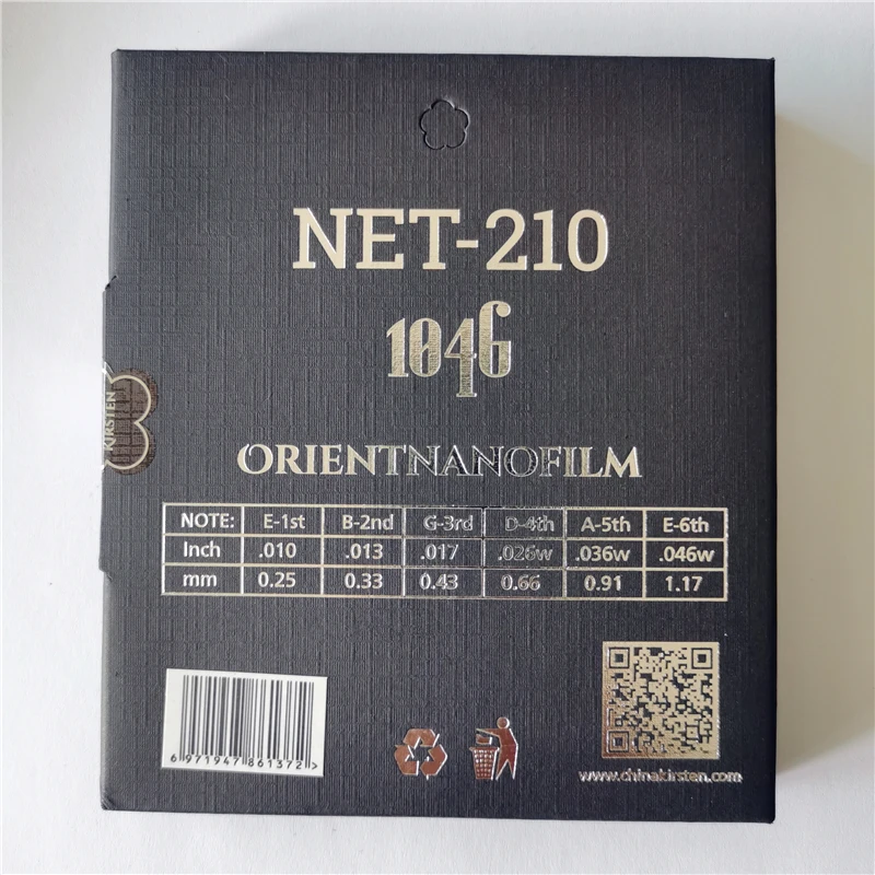 10 Set/Box Professional Electric Guitar Strings Orientnanofilm Tin-Nickel Plated Steel Coated Strings  Free Shipping