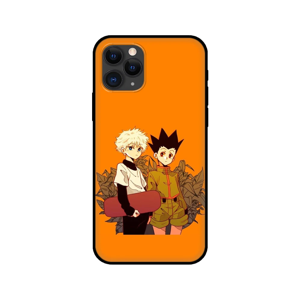 Черный чехол из ТПУ для iphone 5 5s se 2020 6 6s 7 8 plus x 10 XR XS 11 12 13 mini pro MAX back HUNTER HxH Gon Killua аниме