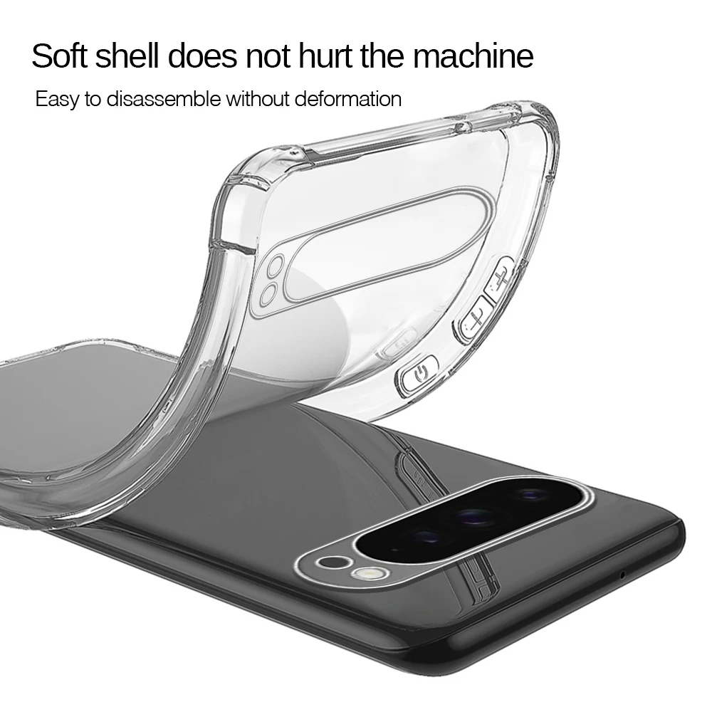 z poduszką powietrzną Etui na telefon Google PIxel 9 Pro XL Przezroczysta folia hartowana Pixel 9Pro 9ProXL 5G szkło powłoki Ochrona obiektywu 6