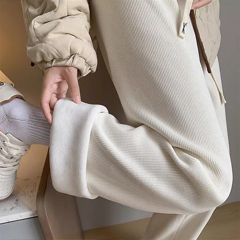 Осенне-зимние новые свободные универсальные вельветовые брюки с эластичным