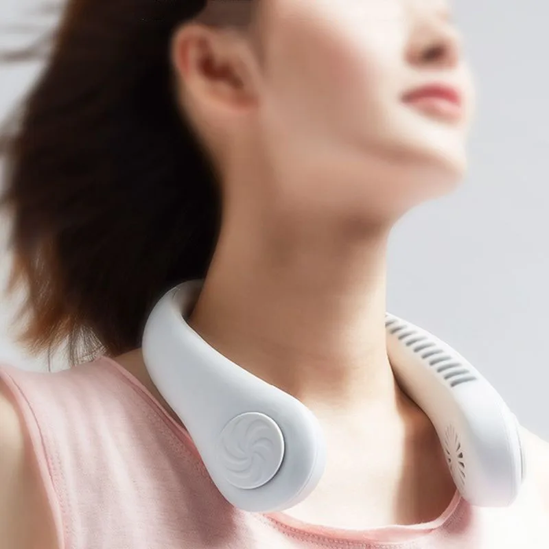 

Портативный спортивный вентилятор для ленивых, подвесной мини-вентилятор для шеи, USB Перезаряжаемый безлопастной охлаждающий вентилятор, о...