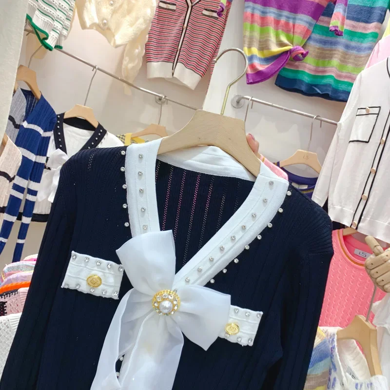 Вязаный кардиган чувственный дизайн укороченный топ уменьшающий возраст