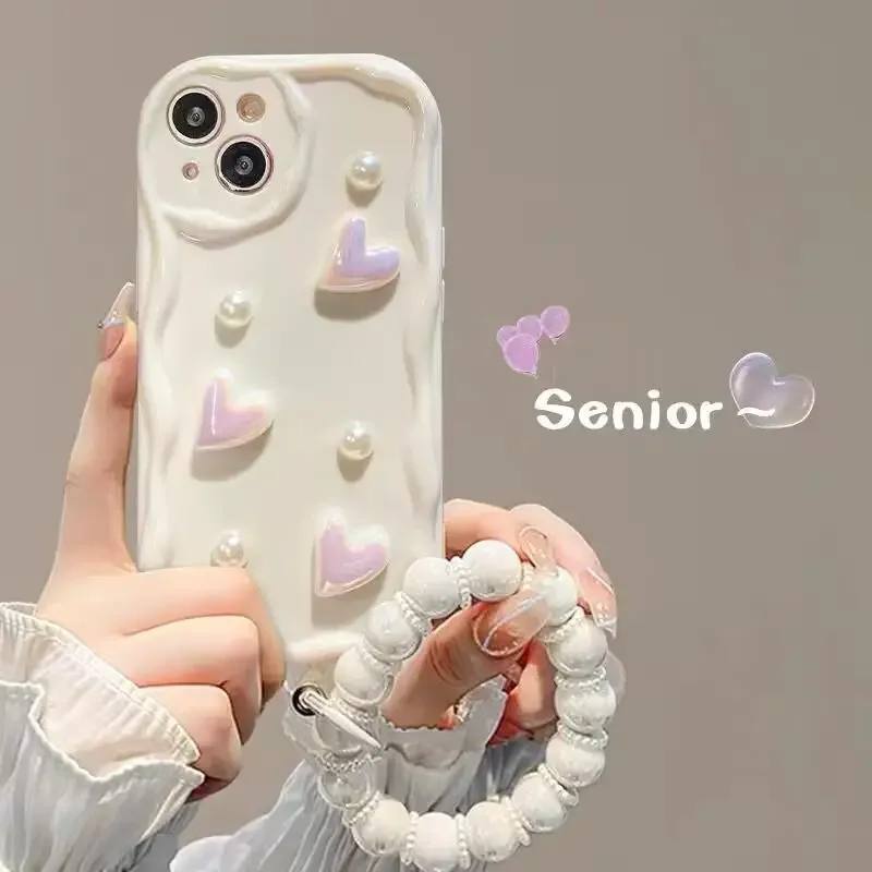 Чехол для телефона с жемчужной цепочкой OPPO A3 Pro A60 A17 A36 A52 A53 A32 A3X A15 A35 A16 A57 A31 A5 A9 2020 A3S