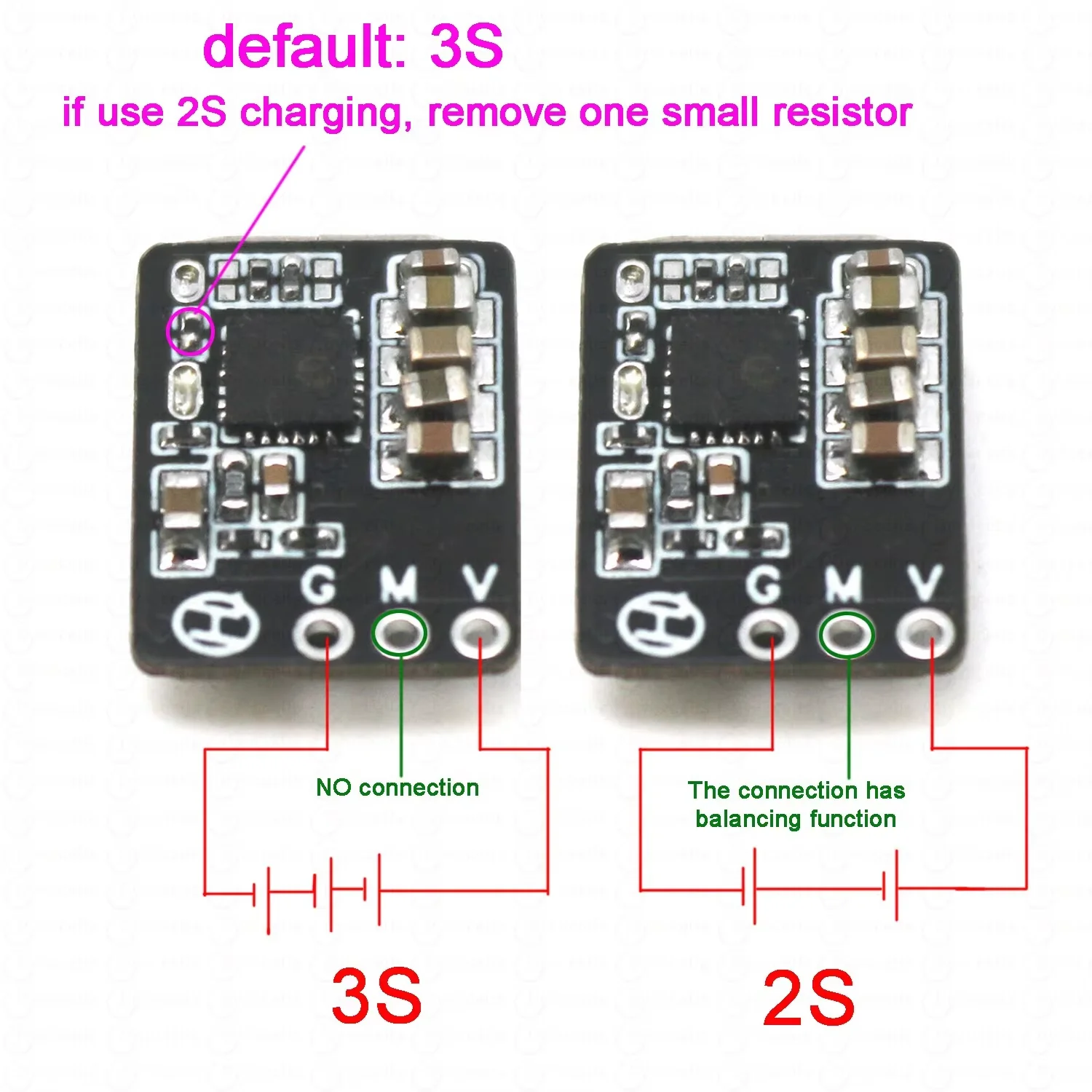 Фото Модуль быстрой зарядки литиевых аккумуляторов IP2326 2S/3S с USB Type-C, зарядное устройство BMS, DC 5В до 8.4В/12.6В для плат литий-ионных батарей №2