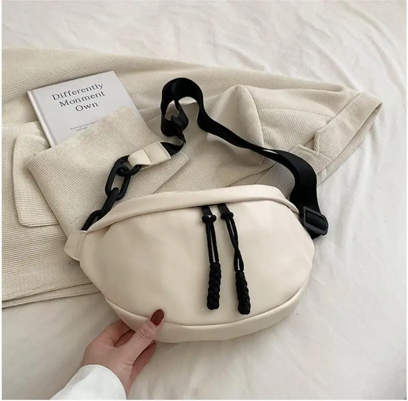 

2023 New Fashion PU Men Chest Bag Unisex Fanny Pack Ladies Waist Pack Bags