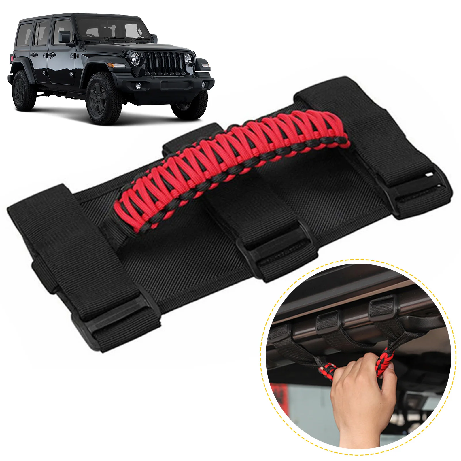 

For Jeep Wrangler Unlimited YJ TJ JK CJ 1987 - 2020 Auto Car Roll Bar Grab Handles Grip Handle Car Accessories