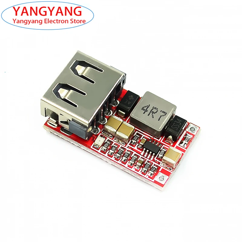 

1-5pcs/lot DC USB 6-20V 12V/24v to 5V Output Charger Step Down Power Module DC-DC Step Up Boost Module Adjustable Buck Converter