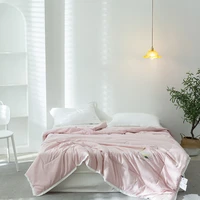 summer featured mulberry silk quilt double duvet bed duvets thin comforter air conditioning quilt washable solid color