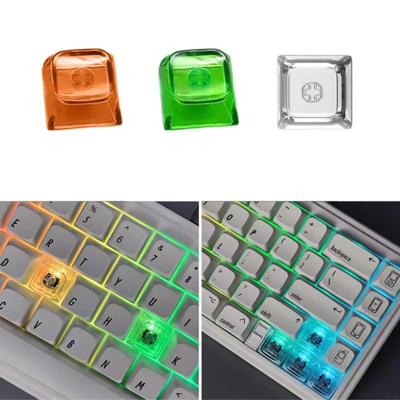 F19C 20Keys XDA 1U 1x Прозрачные хрустальные пустые клавиши для MX Switches Give Keyboard Подарок