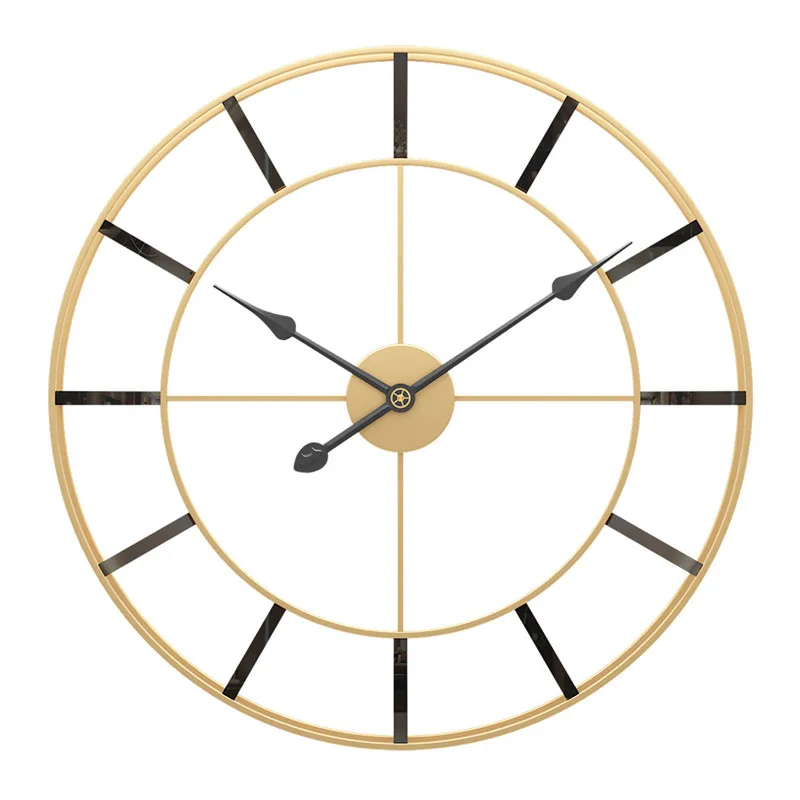 

Большие металлические настенные часы, бесшумные современные офисные украшения для гостиной в европейском стиле, 50 см